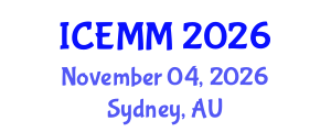 International Conference on Economy, Management and Marketing (ICEMM) November 04, 2026 - Sydney, Australia International Conference on Economy, Management and Marketing (ICEMM) November 04, 2026 - Sydney, Australia