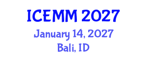 International Conference on Economy, Management and Marketing (ICEMM) January 14, 2027 - Bali, Indonesia International Conference on Economy, Management and Marketing (ICEMM) January 14, 2027 - Bali, Indonesia