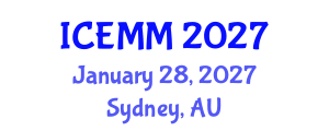 International Conference on Economy, Management and Marketing (ICEMM) January 28, 2027 - Sydney, Australia International Conference on Economy, Management and Marketing (ICEMM) January 28, 2027 - Sydney, Australia