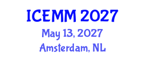 International Conference on Economy, Management and Marketing (ICEMM) May 13, 2027 - Amsterdam, Netherlands International Conference on Economy, Management and Marketing (ICEMM) May 13, 2027 - Amsterdam, Netherlands