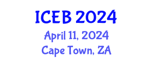 International Conference on Ecosystems and Biodiversity (ICEB) April 11, 2024 - Cape Town, South Africa