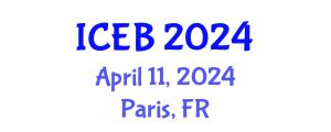 International Conference on Ecosystems and Biodiversity (ICEB) April 11, 2024 - Paris, France