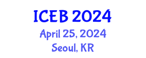 International Conference on Ecosystems and Biodiversity (ICEB) April 25, 2024 - Seoul, Republic of Korea