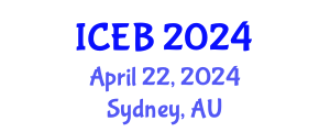 International Conference on Ecosystems and Biodiversity (ICEB) April 22, 2024 - Sydney, Australia