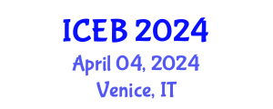 International Conference on Ecosystems and Biodiversity (ICEB) April 04, 2024 - Venice, Italy