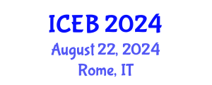 International Conference on Ecosystems and Biodiversity (ICEB) August 22, 2024 - Rome, Italy