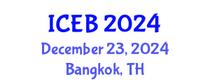 International Conference on Ecosystems and Biodiversity (ICEB) December 23, 2024 - Bangkok, Thailand