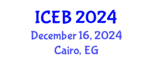 International Conference on Ecosystems and Biodiversity (ICEB) December 16, 2024 - Cairo, Egypt