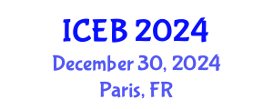 International Conference on Ecosystems and Biodiversity (ICEB) December 30, 2024 - Paris, France