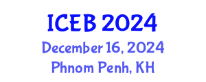 International Conference on Ecosystems and Biodiversity (ICEB) December 16, 2024 - Phnom Penh, Cambodia