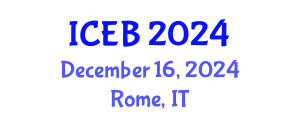 International Conference on Ecosystems and Biodiversity (ICEB) December 16, 2024 - Rome, Italy