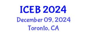 International Conference on Ecosystems and Biodiversity (ICEB) December 09, 2024 - Toronto, Canada