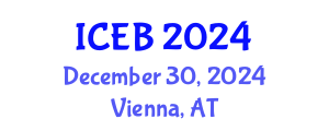International Conference on Ecosystems and Biodiversity (ICEB) December 30, 2024 - Vienna, Austria