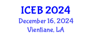 International Conference on Ecosystems and Biodiversity (ICEB) December 16, 2024 - Vientiane, Laos