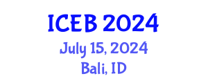 International Conference on Ecosystems and Biodiversity (ICEB) July 15, 2024 - Bali, Indonesia