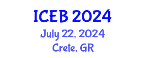 International Conference on Ecosystems and Biodiversity (ICEB) July 22, 2024 - Crete, Greece