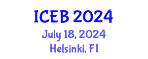 International Conference on Ecosystems and Biodiversity (ICEB) July 18, 2024 - Helsinki, Finland