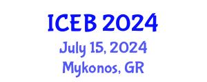 International Conference on Ecosystems and Biodiversity (ICEB) July 15, 2024 - Mykonos, Greece