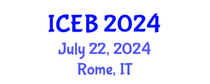 International Conference on Ecosystems and Biodiversity (ICEB) July 22, 2024 - Rome, Italy