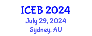 International Conference on Ecosystems and Biodiversity (ICEB) July 29, 2024 - Sydney, Australia