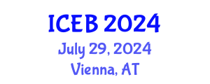 International Conference on Ecosystems and Biodiversity (ICEB) July 29, 2024 - Vienna, Austria