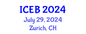 International Conference on Ecosystems and Biodiversity (ICEB) July 29, 2024 - Zurich, Switzerland