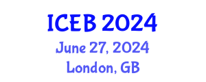 International Conference on Ecosystems and Biodiversity (ICEB) June 27, 2024 - London, United Kingdom