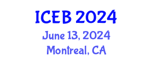 International Conference on Ecosystems and Biodiversity (ICEB) June 13, 2024 - Montreal, Canada