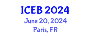 International Conference on Ecosystems and Biodiversity (ICEB) June 20, 2024 - Paris, France