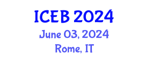 International Conference on Ecosystems and Biodiversity (ICEB) June 03, 2024 - Rome, Italy