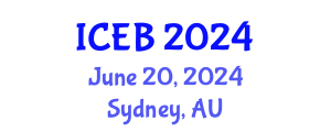 International Conference on Ecosystems and Biodiversity (ICEB) June 20, 2024 - Sydney, Australia
