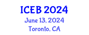 International Conference on Ecosystems and Biodiversity (ICEB) June 13, 2024 - Toronto, Canada
