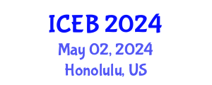 International Conference on Ecosystems and Biodiversity (ICEB) May 02, 2024 - Honolulu, United States