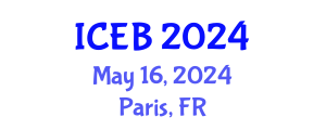 International Conference on Ecosystems and Biodiversity (ICEB) May 16, 2024 - Paris, France