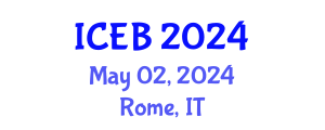 International Conference on Ecosystems and Biodiversity (ICEB) May 02, 2024 - Rome, Italy