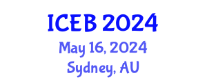 International Conference on Ecosystems and Biodiversity (ICEB) May 16, 2024 - Sydney, Australia