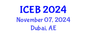 International Conference on Ecosystems and Biodiversity (ICEB) November 07, 2024 - Dubai, United Arab Emirates
