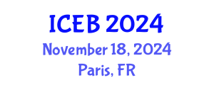 International Conference on Ecosystems and Biodiversity (ICEB) November 18, 2024 - Paris, France