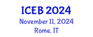 International Conference on Ecosystems and Biodiversity (ICEB) November 11, 2024 - Rome, Italy