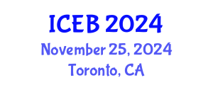 International Conference on Ecosystems and Biodiversity (ICEB) November 25, 2024 - Toronto, Canada
