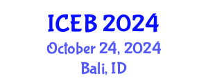 International Conference on Ecosystems and Biodiversity (ICEB) October 24, 2024 - Bali, Indonesia