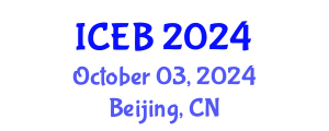 International Conference on Ecosystems and Biodiversity (ICEB) October 03, 2024 - Beijing, China