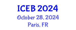 International Conference on Ecosystems and Biodiversity (ICEB) October 28, 2024 - Paris, France