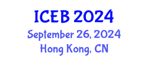 International Conference on Ecosystems and Biodiversity (ICEB) September 26, 2024 - Hong Kong, China