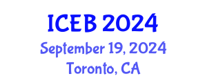 International Conference on Ecosystems and Biodiversity (ICEB) September 19, 2024 - Toronto, Canada