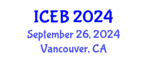 International Conference on Ecosystems and Biodiversity (ICEB) September 26, 2024 - Vancouver, Canada