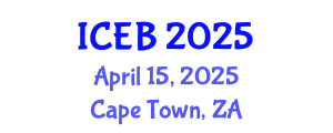 International Conference on Ecosystems and Biodiversity (ICEB) April 15, 2025 - Cape Town, South Africa