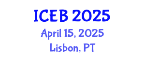 International Conference on Ecosystems and Biodiversity (ICEB) April 15, 2025 - Lisbon, Portugal