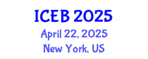 International Conference on Ecosystems and Biodiversity (ICEB) April 22, 2025 - New York, United States