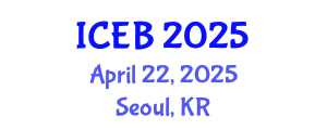 International Conference on Ecosystems and Biodiversity (ICEB) April 22, 2025 - Seoul, Republic of Korea